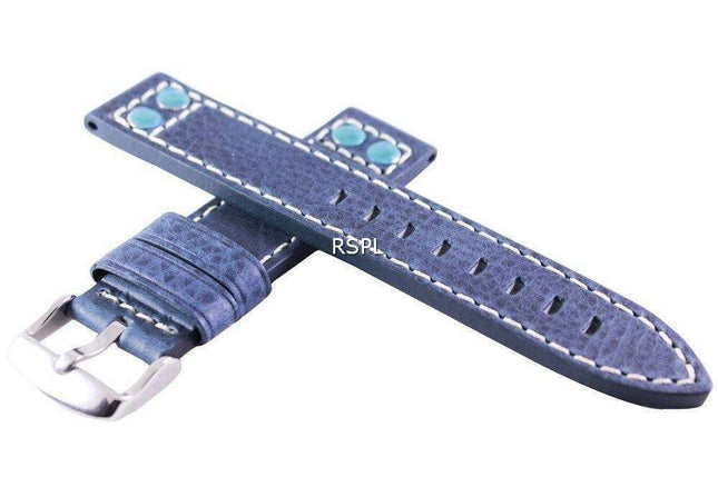 Blue Ratio Brand Leather Watch Strap 20mm