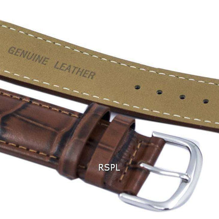 Brown Ratio Brand Leather Watch Strap 22mm