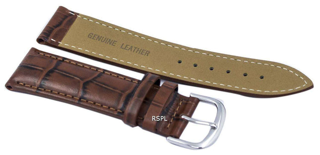 Brown Ratio Brand Leather Watch Strap 22mm