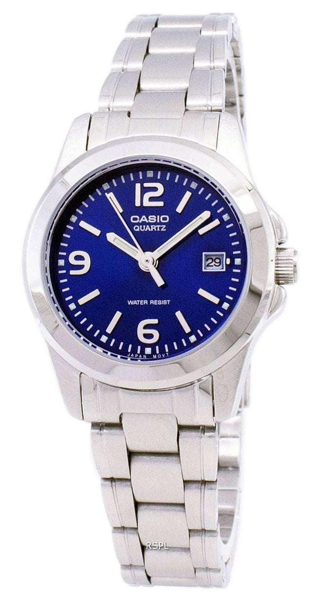 Casio Analog Quartz Blue Dial LTP-1215A-2ADF LTP-1215A-2A Womens Watch