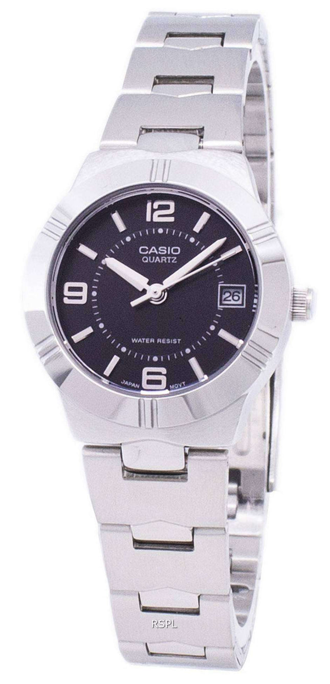 Casio Enticer Analog Quartz Black Dial LTP-1241D-1ADF LTP-1241D-1A Womens Watch