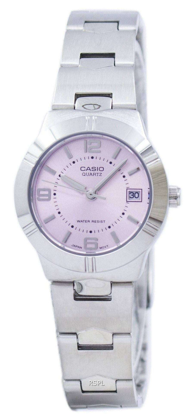 Casio Enticer Analog Quartz Pink Dial LTP-1241D-4ADF LTP-1241D-4A Womens Watch