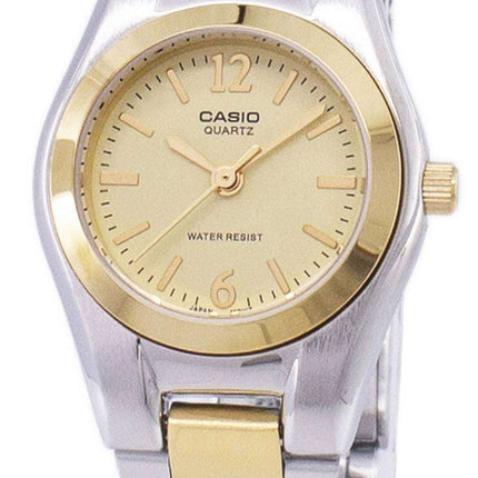 Casio Enticer Analog Quartz Gold Dial LTP-1253SG-9ADF LTP-1253SG-9A Womens Watch