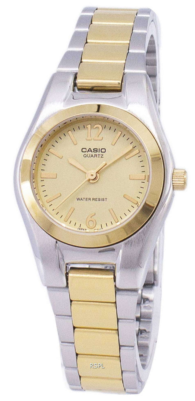 Casio Enticer Analog Quartz Gold Dial LTP-1253SG-9ADF LTP-1253SG-9A Womens Watch
