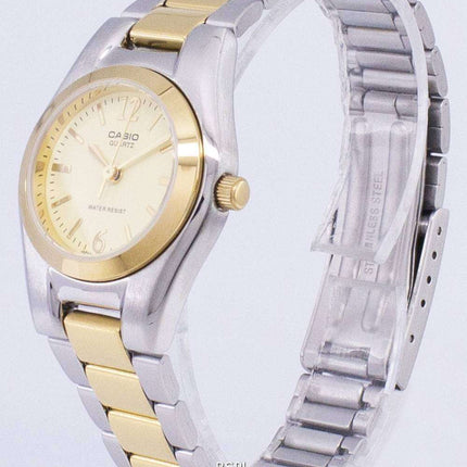 Casio Enticer Analog Quartz Gold Dial LTP-1253SG-9ADF LTP-1253SG-9A Womens Watch