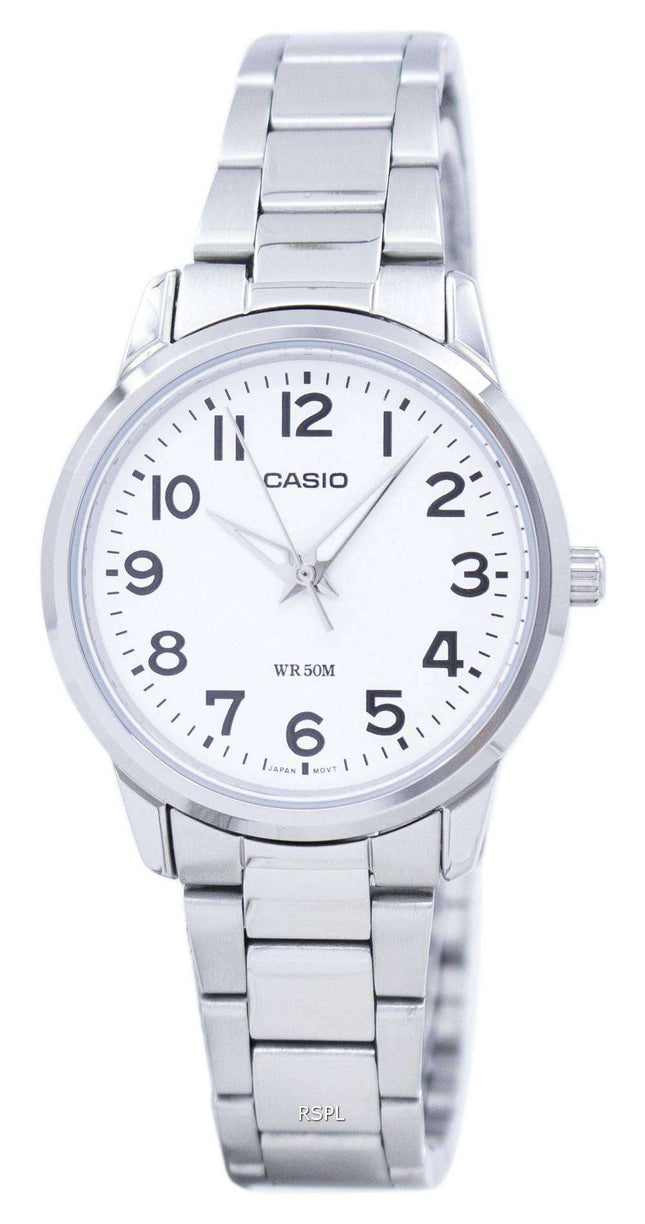 Casio Enticer Analog Quartz White Dial LTP-1303D-7BVDF LTP-1303D-7BV Womens Watch