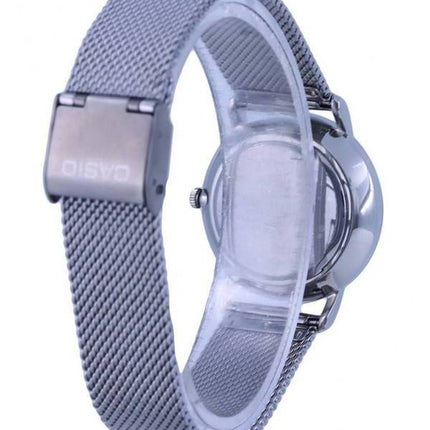 Casio Enticer Stainless Steel Mesh Black Dial Quartz LTP-B110M-1AV LTPB110M-1 Women's Watch