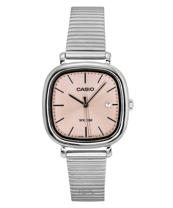 Casio Standard Analog Stainless Steel Salmon Dial Quartz LTP-B166D-4AV Women's Watch