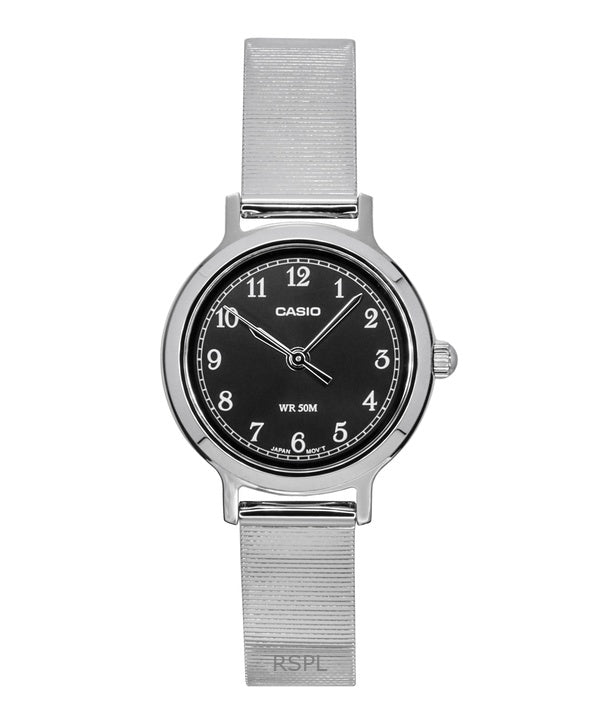 Casio Standard Analog Stainless Steel Black Dial Quartz LTP-B170D-1BV Women's Watch