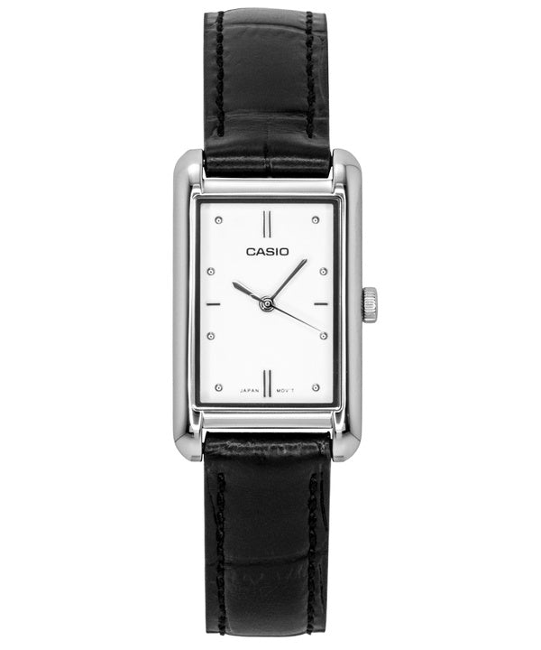 Casio Analog Leather Strap Silver Dial Quartz LTP-B171L-7A1 Women's Watch