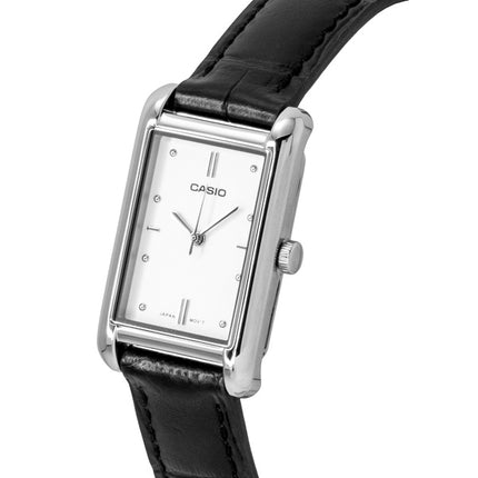 Casio Analog Leather Strap Silver Dial Quartz LTP-B171L-7A1 Women's Watch