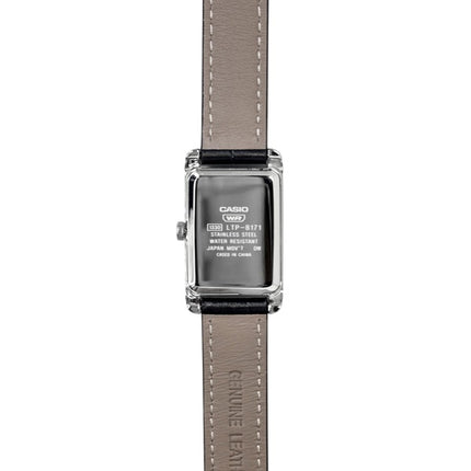 Casio Analog Leather Strap Silver Dial Quartz LTP-B171L-7A1 Women's Watch