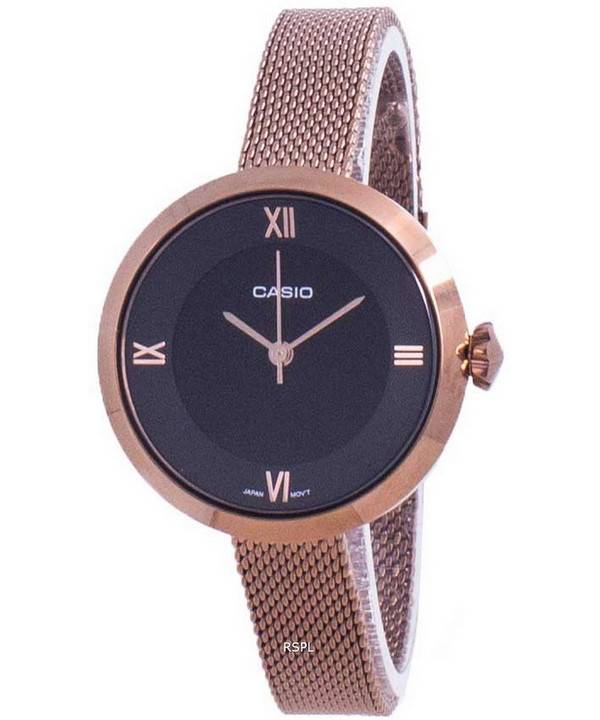 Casio Analog Black Dial LTP-E154MR-1A LTPE154MR-1A Womens Watch