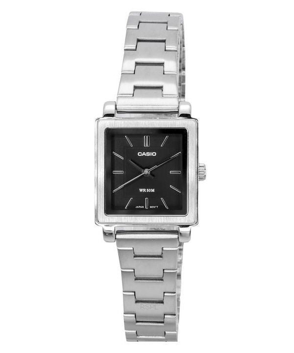 Casio Standard Analog Stainless Steel Black Dial Quartz LTP-E176D-1A Women's Watch