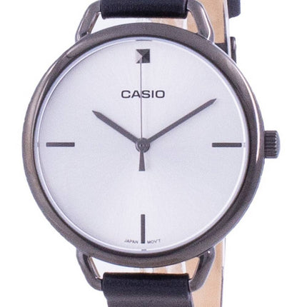 Casio Silver Dial Leather Strap Quartz LTP-E415GRL-1C LTPE415GRL-1C Women's Watch