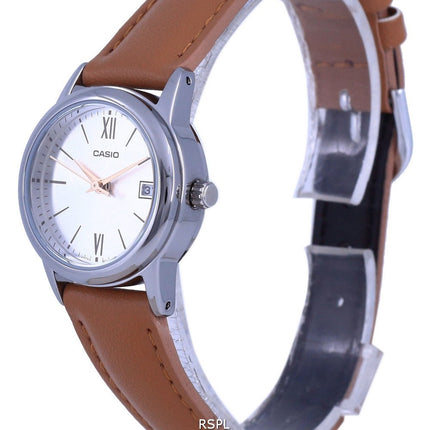 Casio Silver Dial Stainless Steel Analog Quartz LTP-V002L-7B3 LTPV002L-7 Women's Watch