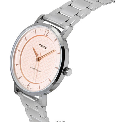 Casio Standard Analog Stainless Steel Salmon Dial Quartz LTP-VT04D-4A Women's Watch