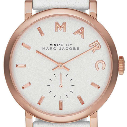 Marc By Marc Jacobs Baker White Dial Leather Band MBM1283 Womens Watch