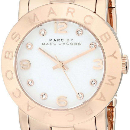 Marc By Marc Jacobs White Dial Rose Gold-Tone MBM3077 Womens Watch
