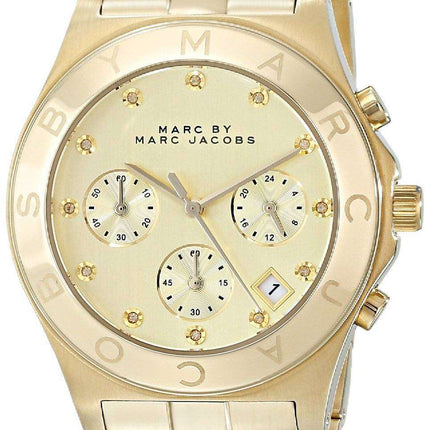 Marc By Marc Jacobs Blade Chronograph Gold Dial MBM3101 Womens Watch