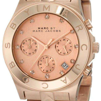 Marc By Marc Jacobs Blade Chronograph Rose Gold Dial MBM3102 Womens Watch