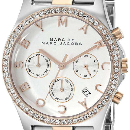 Marc By Marc Jacobs Henry Chronograph Crystals Silver Dial MBM3106 Womens Watch
