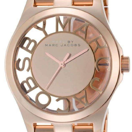 Marc By Marc Jacobs Henry Skeleton Rose Gold Dial MBM3207 Womens Watch