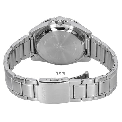 Casio Standard Analog Stainless Steel Black Dial Quartz MDV-107D-3 200M Mens Watch