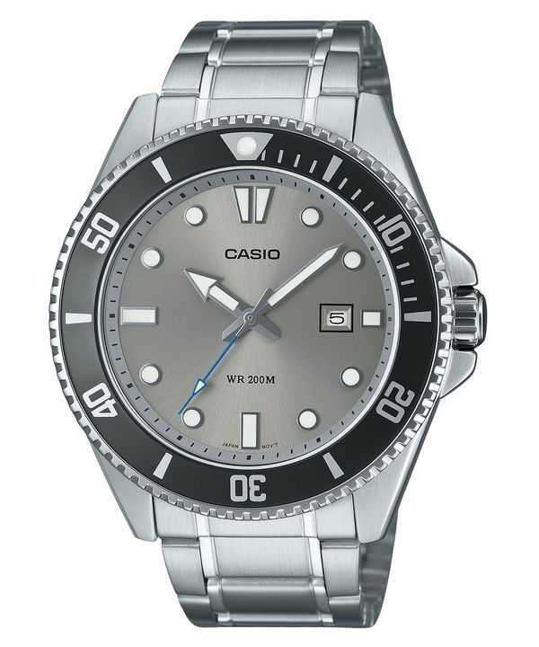 Casio Standard Analog Stainless Steel Grey Dial Quartz MDV-107D