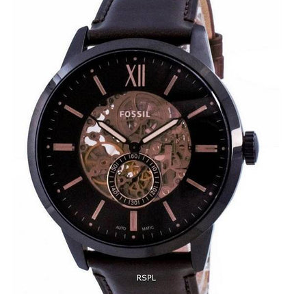 Fossil Townsman Brown Dial Automatic Skeleton ME3155 Men's Watch