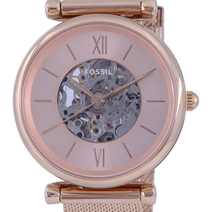 Fossil Carlie Rose Gold Tone Stainless Steel Automatic ME3175 Women's Watch