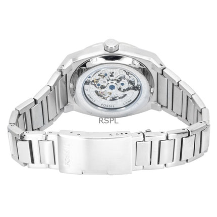 Fossil Everett Stainless Steel Blue Skeleton Dial Automatic ME3220 Men's Watch