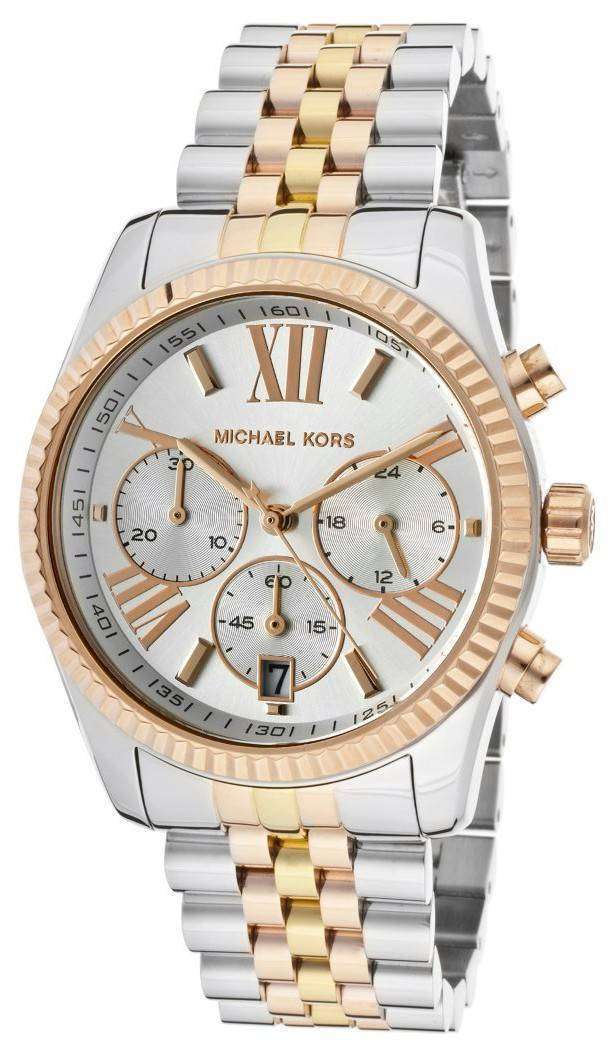 Michael Kors Lexington Chronograph Tri-Tone MK5735 Womens Watch - Main Image