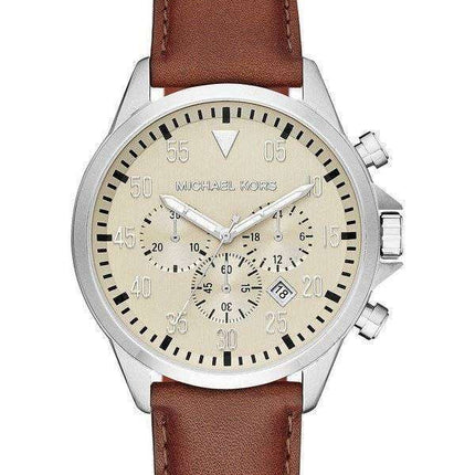 Michael Kors Gage Beige Dial Chronograph MK8441 Mens Watch