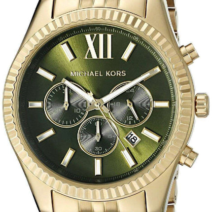 Michael Kors Lexington Chronograph Green Dial MK8446 Mens Watch