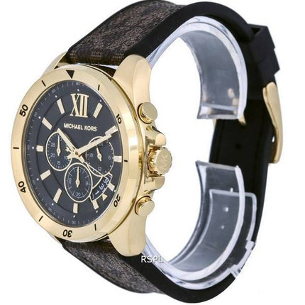 Michael Kors Oversized Brecken Logo Chronograph Leather Quartz MK8849 Mens Watch