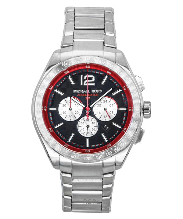 Michael Kors Oversized Accelerator 2.0 Chronograph Stainless Steel Black Dial Quartz MK9176 Men's Watch