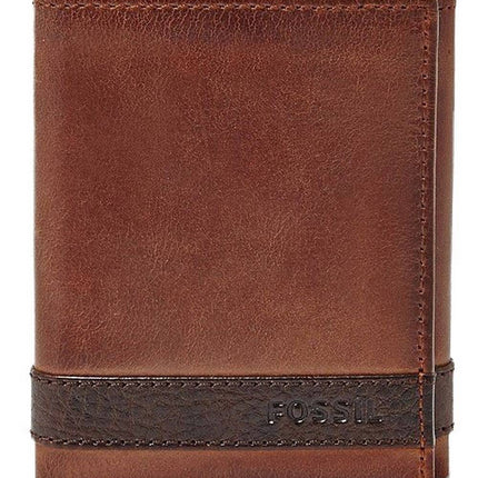 Fossil Quinn Trifold Brown ML3645200 Mens Wallet