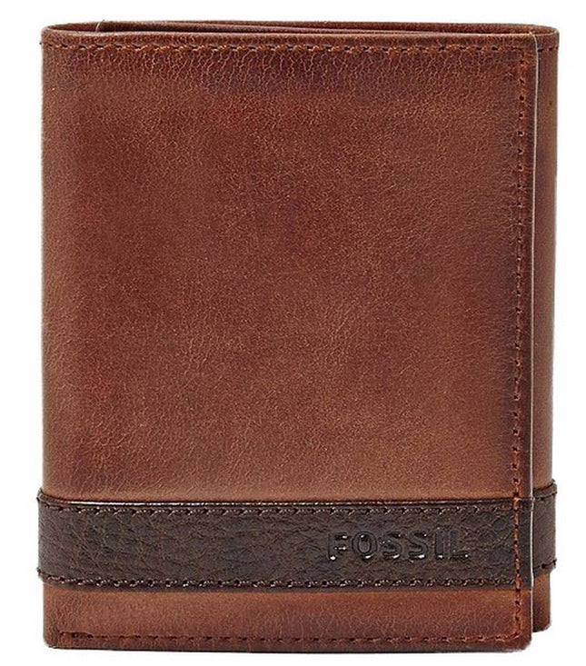 Fossil Quinn Trifold Brown ML3645200 Mens Wallet