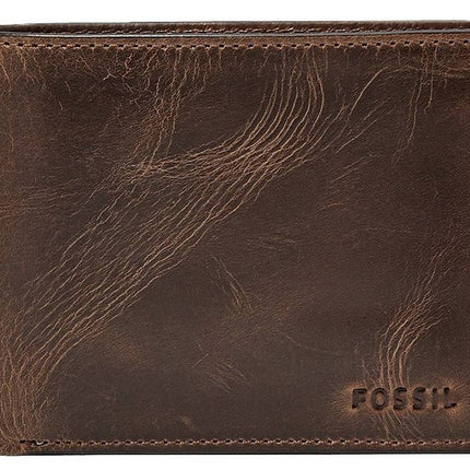 Fossil Derrick RFID Passcase Dark Brown Bifold ML3771201 Mens Wallet