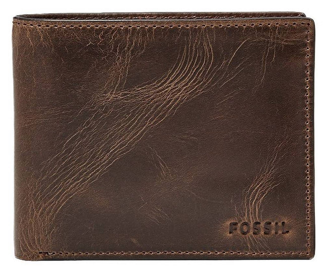 Fossil Derrick RFID Passcase Dark Brown Bifold ML3771201 Mens Wallet