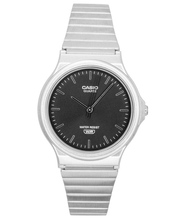 Casio Analog Stainless Steel Silver Sunray Dial Quartz MQ-24DA-1A Unisex Watch