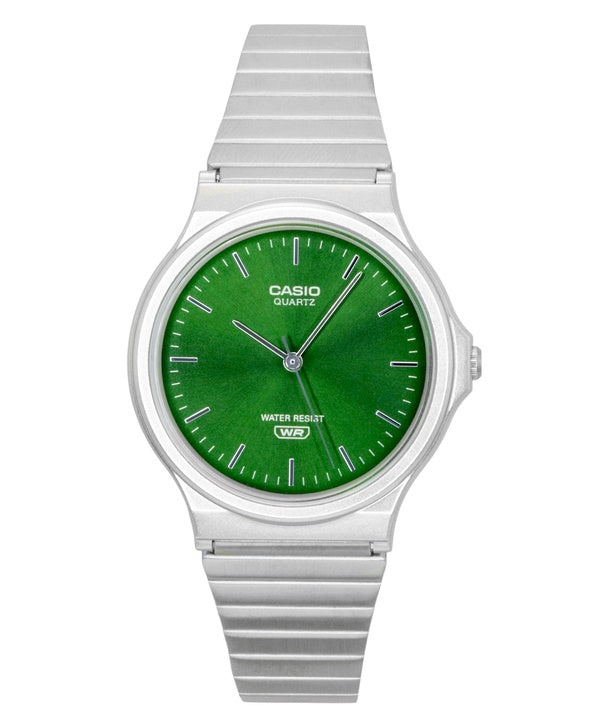 Casio Analog Stainless Steel Green Dial Quartz MQ-24DA-3A Unisex Watch