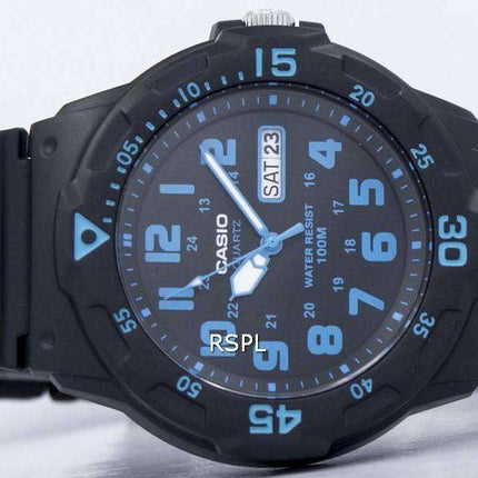 Casio Quartz 100M Analog Black Dial MRW-200H-2BVDF MRW-200H-2BV Mens Watch