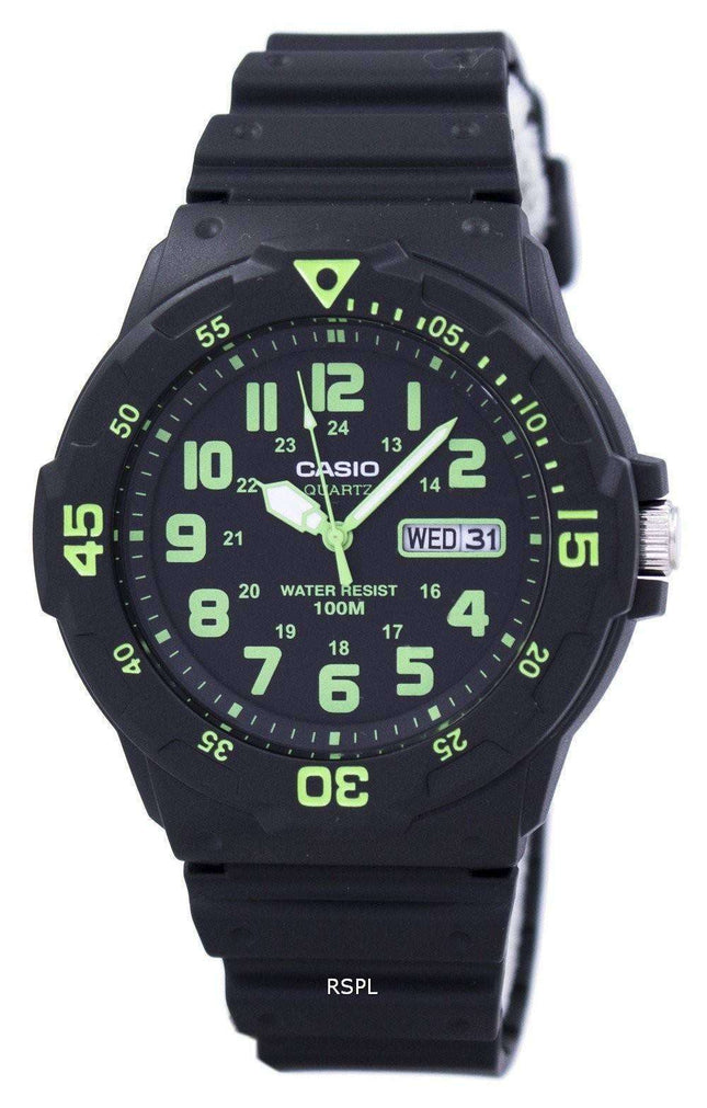 Casio Quartz Analog Black Dial MRW-200H-3BVDF MRW-200H-3BV Mens Watch