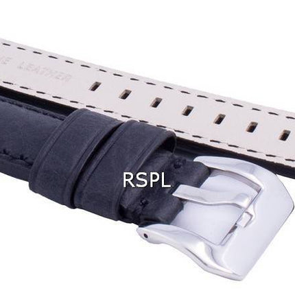 Ratio MS12 Black Leather Strap 22mm