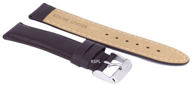 Dark Brown Ratio Brand Leather Watch Strap 20mm