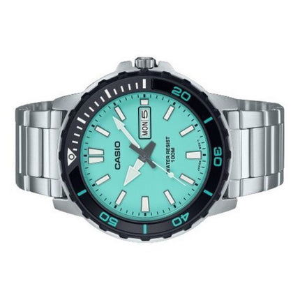 Casio Standard Analog Stainless Steel Turquoise Dial Quartz MTD-125D-2A2V 100M Men's Watch