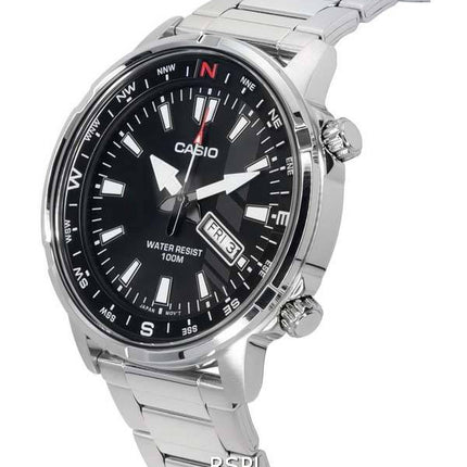Casio Enticer Standard Analog Stainless Steel Quartz MTD-130D-1A MTD130D-1 100M Mens Watch
