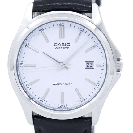 Casio Quartz Analog White Dial Black Leather MTP-1183E-7ADF MTP-1183E-7A Mens Watch